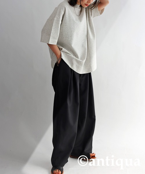 「antiqua」 「tree cafe」半袖シャツ FREE オフホワイト レディース antiqua 「antiqua」 「tree cafe」半袖Tシャツ FREE オフ
