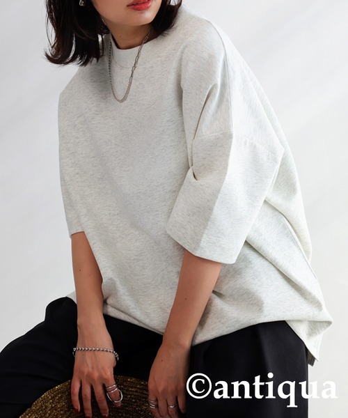 「antiqua」 「tree cafe」半袖シャツ FREE オフホワイト レディース antiqua 「antiqua」 「tree cafe」半袖Tシャツ FREE オフ