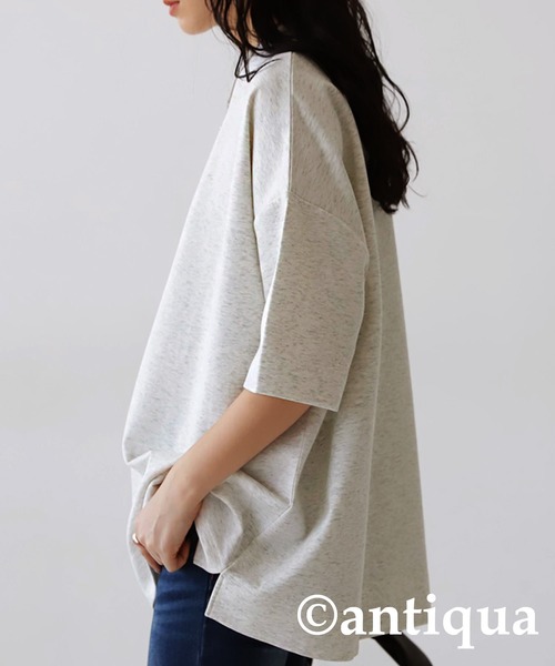 「antiqua」 「tree cafe」半袖シャツ FREE オフホワイト レディース antiqua 「antiqua」 「tree cafe」半袖Tシャツ FREE オフ