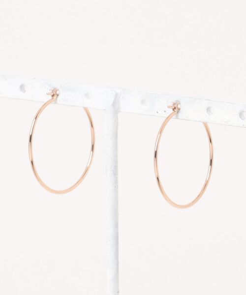 ESTELLE（エステール） ピアス K18 ピンクゴールド フープ ピアス