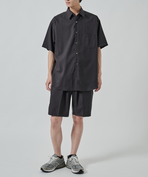 MARKAWARE 25SS フラットテーパードイージーショーツ, Black MARKAWARE 25SS フラットテーパードイージーショーツ, Black