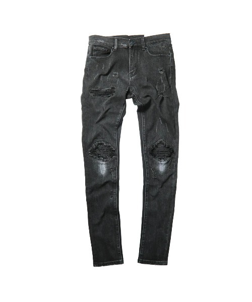 mnml x162 スキニーデニム ブラック 30 X162 STRETCH DENIM BLACK デニム スキニーパンツ|mnml|ストリート