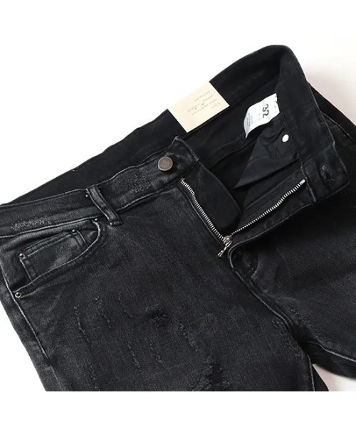 mnml x162 スキニーデニム ブラック 30 X162 STRETCH DENIM BLACK デニム スキニーパンツ|mnml|ストリート