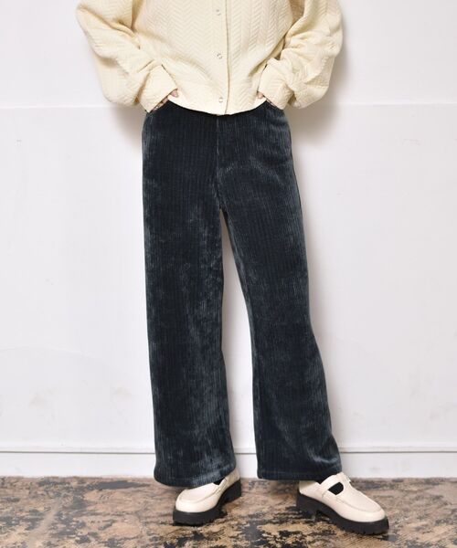 「RETRO GIRL」 コーデュロイパンツ FREE ベージュ レディース_画像2