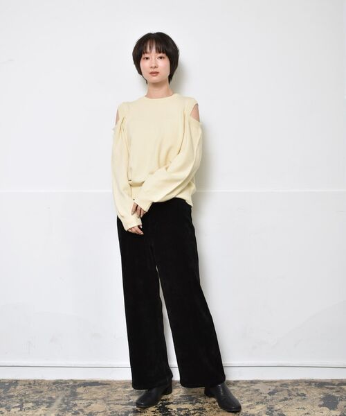 「RETRO GIRL」 コーデュロイパンツ FREE ベージュ レディース_画像4