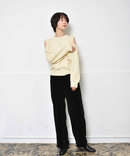 「RETRO GIRL」 コーデュロイパンツ FREE ベージュ レディース_画像5