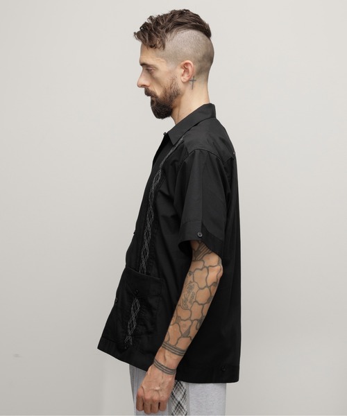 Schott N.Y.C 「schott」 半袖シャツ L ブラック メンズ