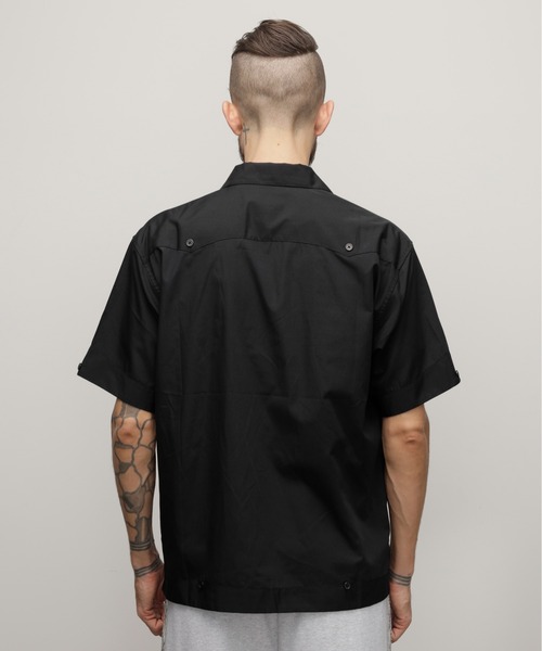 Schott 半袖シャツ ブラック Schott N.Y.C 「schott」 半袖シャツ L ブラック メンズ