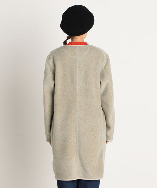 Danton（ダントン） ノーカラーコート 38 アイボリー レディース