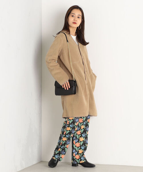 Danton（ダントン） ノーカラーコート 38 アイボリー レディース