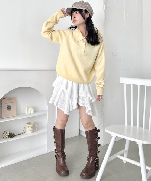 SOLLON.（ソルロン） 帽子 キャスケット レース付きチェック