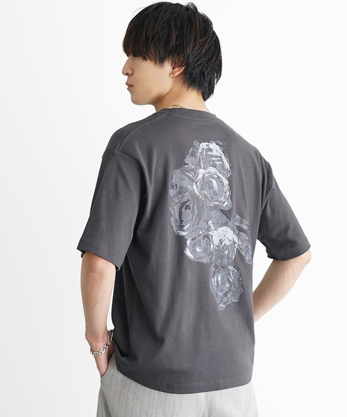 ムチャチャ　半袖　Tシャツ　カットソー　ブラック×グレー MUSINSA公式 | BLACKMAMBA ピグメント半袖Tシャツ（ブラック）