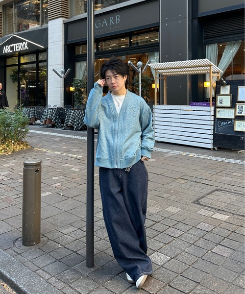ADAMASTE カーディガン Sparkle Sweat Zip-Up Cardigan - スパークル