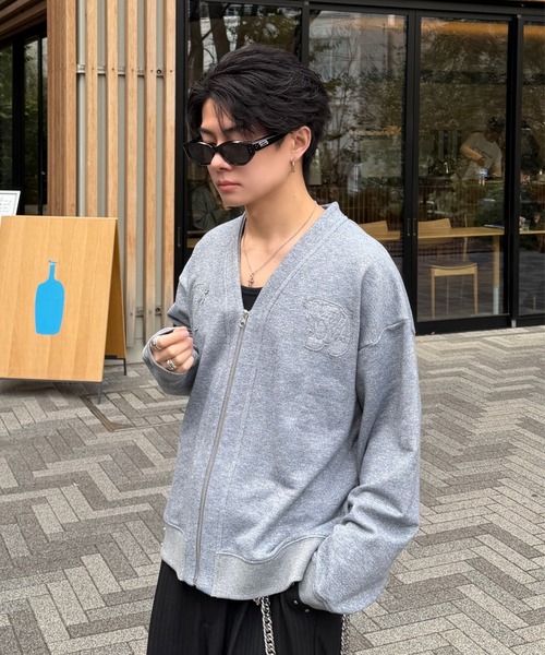 ADAMASTE カーディガン Sparkle Sweat Zip-Up Cardigan - スパークル