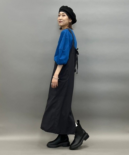 niko and…（ニコアンド） サロペットスカート LARGE グリーン