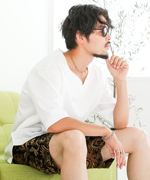 LUXSTYLE（ラグスタイル） パンツ ゴブラン織りペイズリー柄ショート