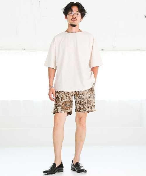 LUXSTYLE（ラグスタイル） パンツ ゴブラン織りペイズリー柄ショート