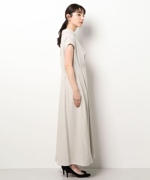 「enchainement」 半袖ワンピース フリー ベージュ レディース_画像2