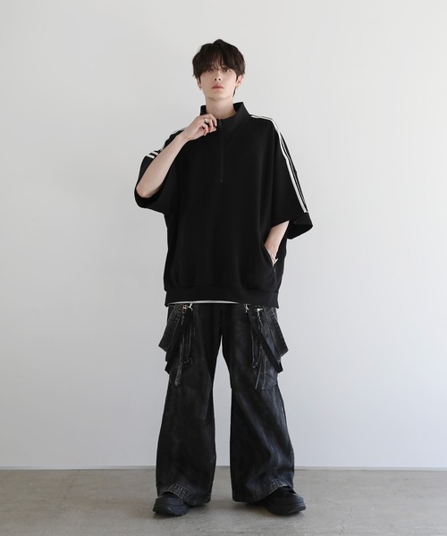 「LILL」 半袖Tシャツ X-LARGE ブルーグレー メンズ_画像6