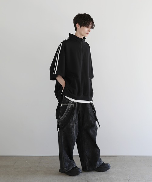 「LILL」 半袖Tシャツ X-LARGE ブルーグレー メンズ_画像7