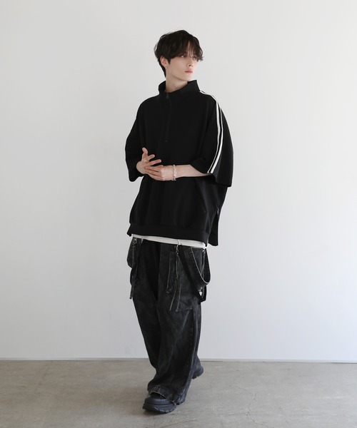 「LILL」 半袖Tシャツ X-LARGE ブルーグレー メンズ_画像8