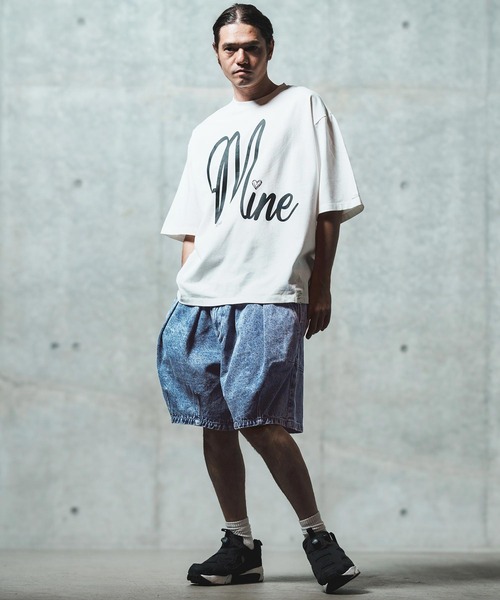 「GLIMCLAP」 デニムハーフパンツ S インディゴブルー メンズ_画像9