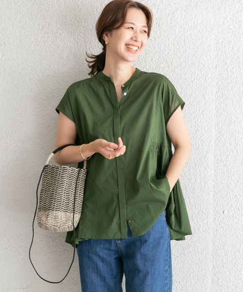 「URBAN RESEARCH DOORS」 半袖ブラウス MEDIUM ホワイト レディース_画像3