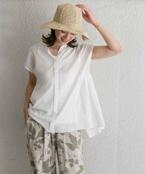 「URBAN RESEARCH DOORS」 半袖ブラウス MEDIUM ホワイト レディース_画像5