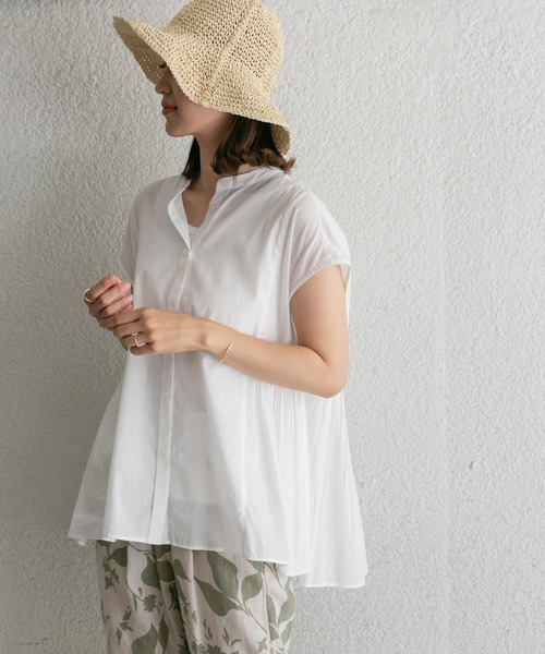 「URBAN RESEARCH DOORS」 半袖ブラウス MEDIUM ホワイト レディース_画像6