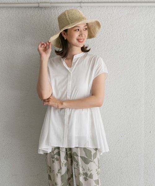 「URBAN RESEARCH DOORS」 半袖ブラウス MEDIUM ホワイト レディース_画像8