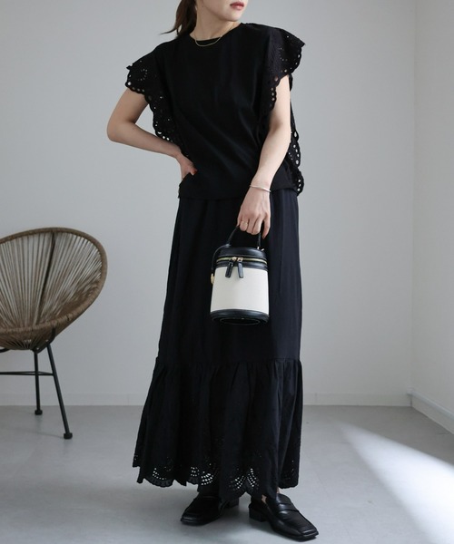 「ap retro」 半袖カットソー FREE ブラック レディース_画像2