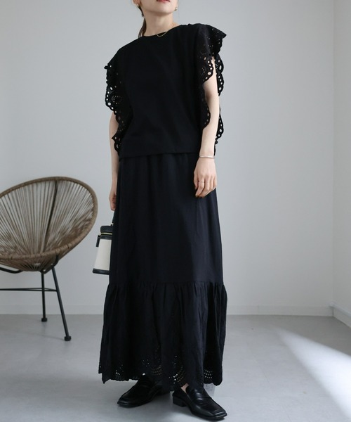 「ap retro」 半袖カットソー FREE ブラック レディース_画像4