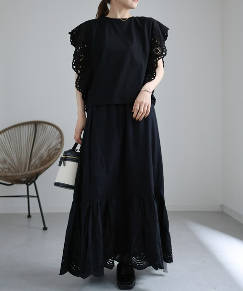 「ap retro」 半袖カットソー FREE ブラック レディース_画像5