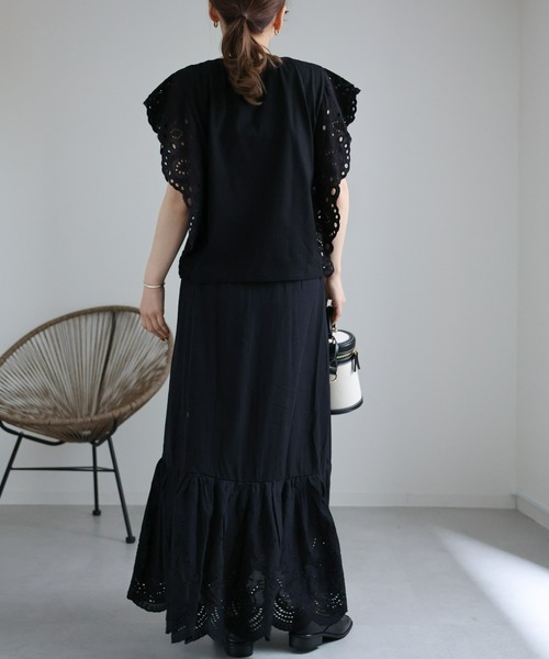 「ap retro」 半袖カットソー FREE ブラック レディース_画像6