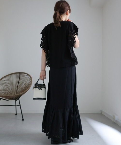 「ap retro」 半袖カットソー FREE ブラック レディース_画像9