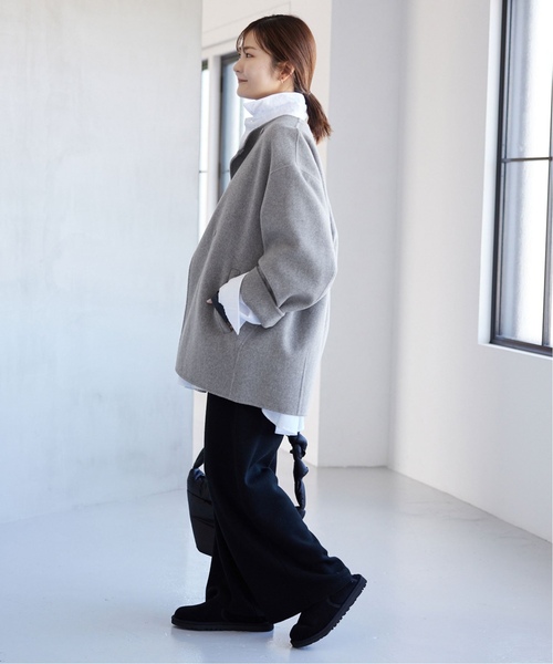 SLOBE IENA（スローブイエナ） ノーカラージャケット FREE グレー