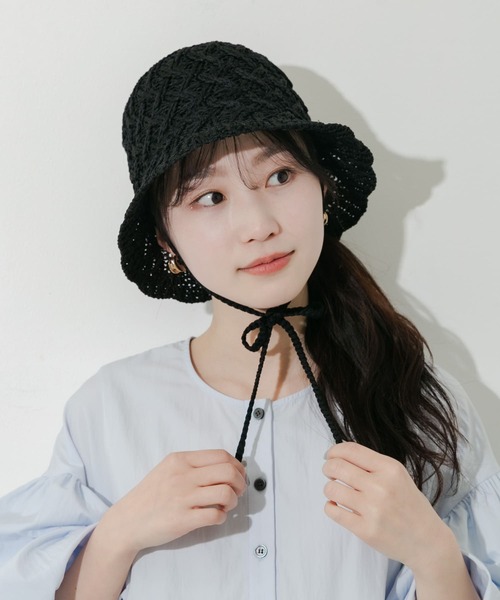 「SMELLY」 帽子 - ブラック レディース_画像7