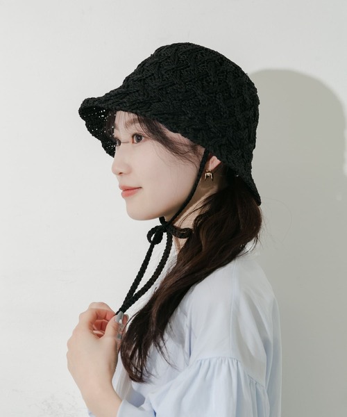 「SMELLY」 帽子 - ブラック レディース_画像8