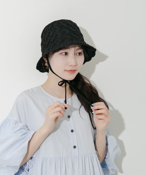 「SMELLY」 帽子 - ブラック レディース_画像9