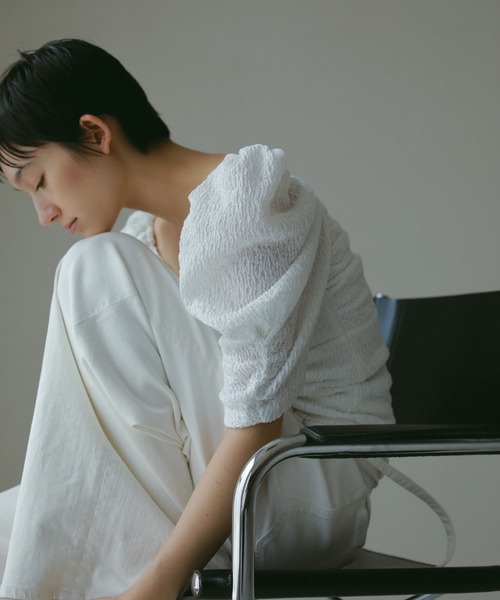 「CASA FLINE」 半袖カットソー FREE ホワイト レディース_画像9