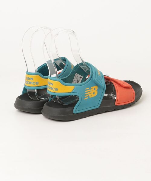 「New Balance」 フラットサンダル 22cm ブラック レディース_画像2