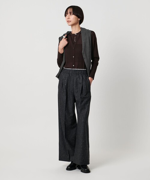 UNITED ARROWS & SONS 無地ブラック カーディガン UNITED ARROWS & SONS（ユナイテッドアローズアンドサンズ）の「UNITED