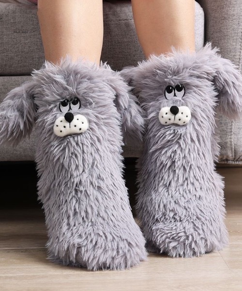 pyornim（ピョルニム） 靴下 ふさふさ わんちゃんルームソックス