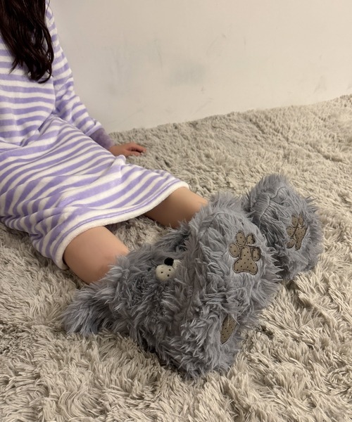 pyornim（ピョルニム） 靴下 ふさふさ わんちゃんルームソックス