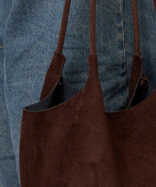 AO2 トートバッグ Faux Suede Tote Bag with Pouch / ポーチ付き