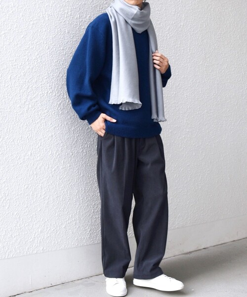 SHIPS any ストール マフラー any: サープラスヤーン ウール カシミヤ