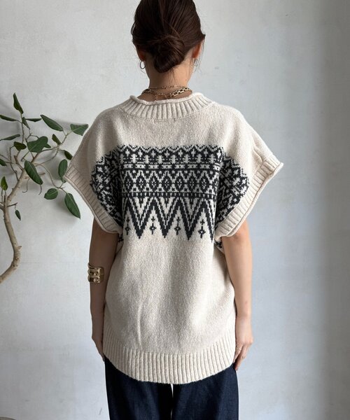 DouDou（ドゥドゥ） ニット セーター 「WEB限定」ノルディック柄ワイド