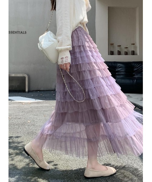 FAVORITO スカート チュールティアードスカート : ZOZOTOWN Yahoo!店