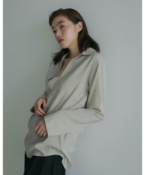 その他ブランド / anuke/長袖シャツ/FREE/ポリエステル/GRY/62420413 anuke（アンヌーク） 長袖ブラウス FREE グレー レディース : ZOZOTOWN