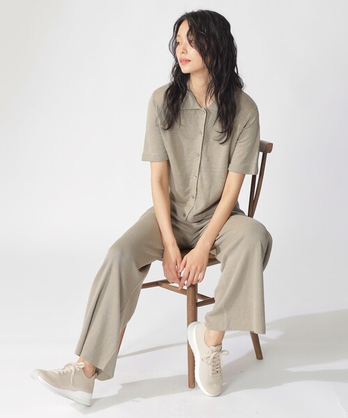 「ECOALF」 半袖ニット FREE グレー レディース_画像9